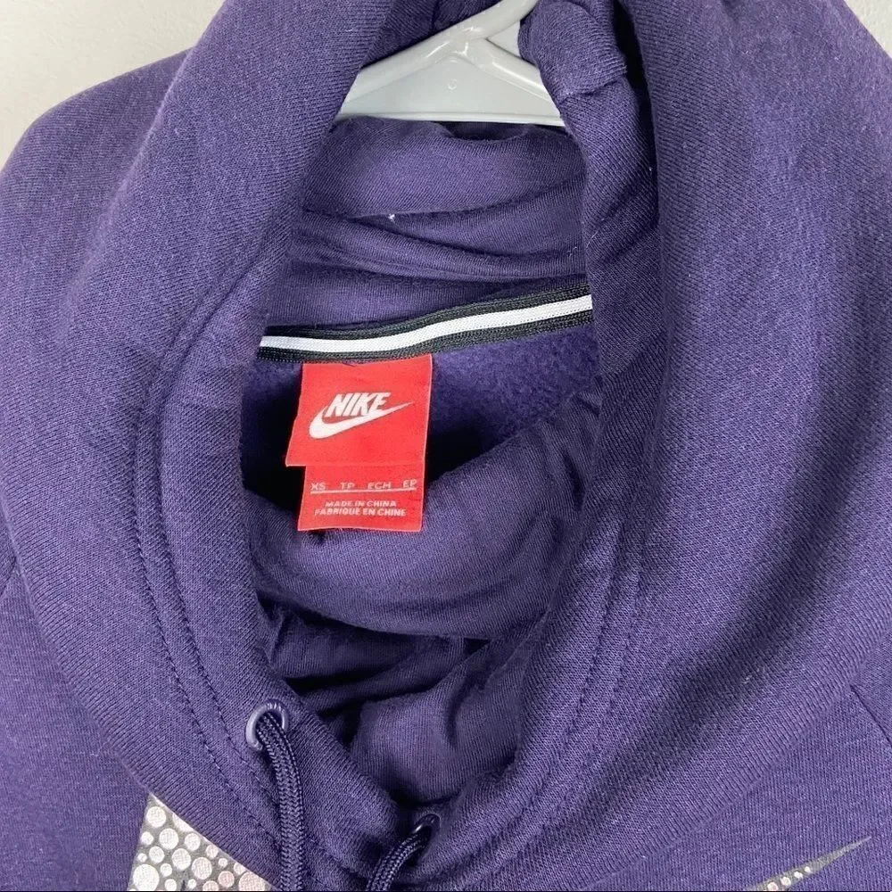 Nike Rally Funnel Neck Metallic Hoodie